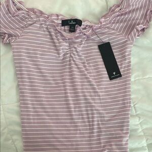 Lulu's Purple Striped Women's Top
